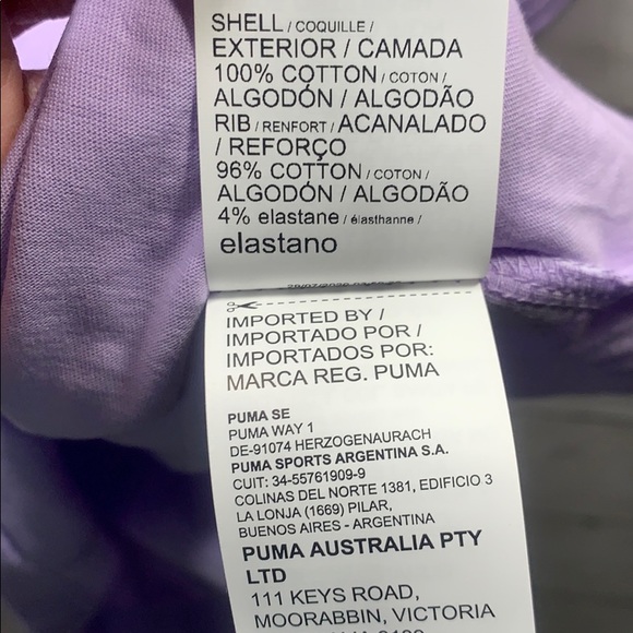 New Puma Lavender Crewneck T-shirt Sz. Small - Picture 6 of 11